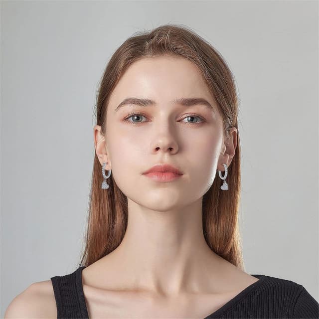 Detalle 2 de Zolkamery silver hoop earrings 925 silver 2.7cm