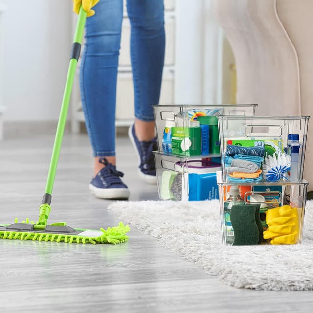 Detalle 2 de ClearSpace X-Large Plastic Storage Bins with Lids 🗂