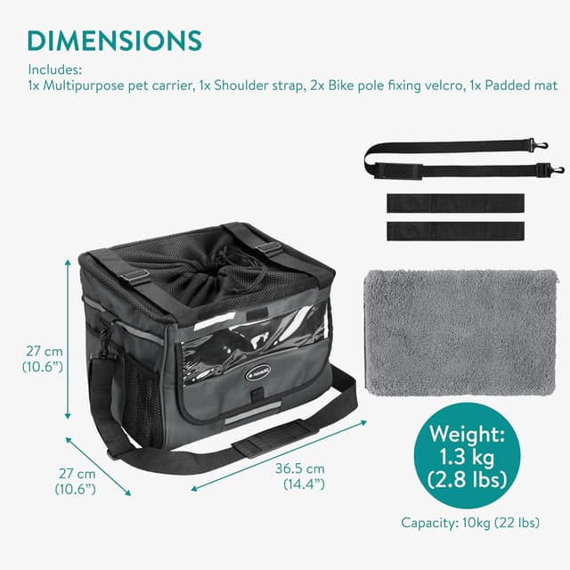 Detalle 2 de Navaris Pet Carrier for Bikes 10kg