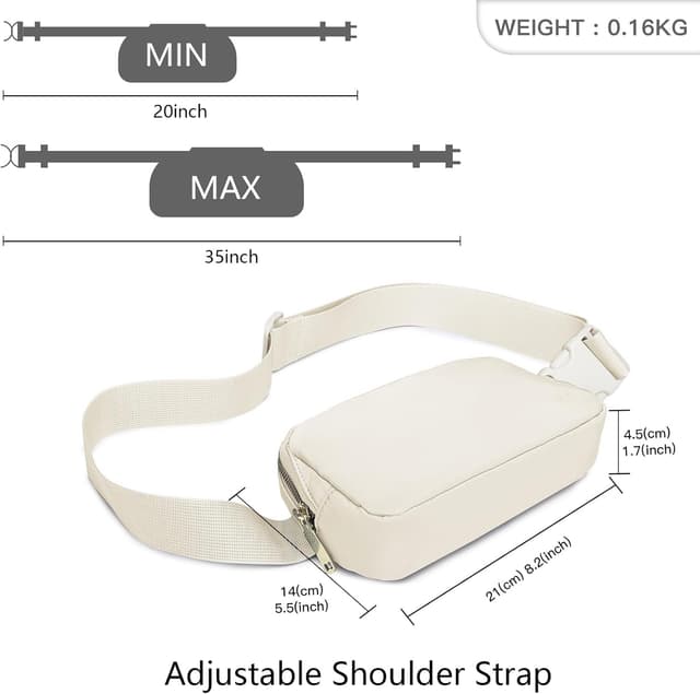 Thumbnail 6 de Miss Lulu sac banane unisexe avec ceinture réglable – pratique pour ville, course et sorties nature