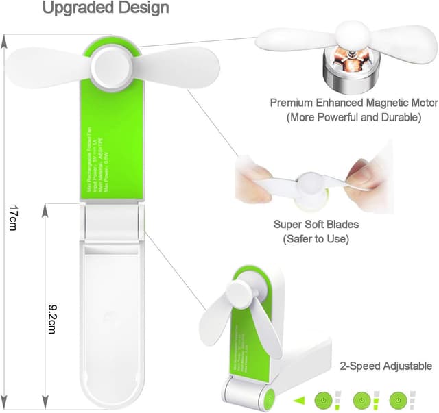 Detalle de GlobalCrown Handheld Fan Mini Portable