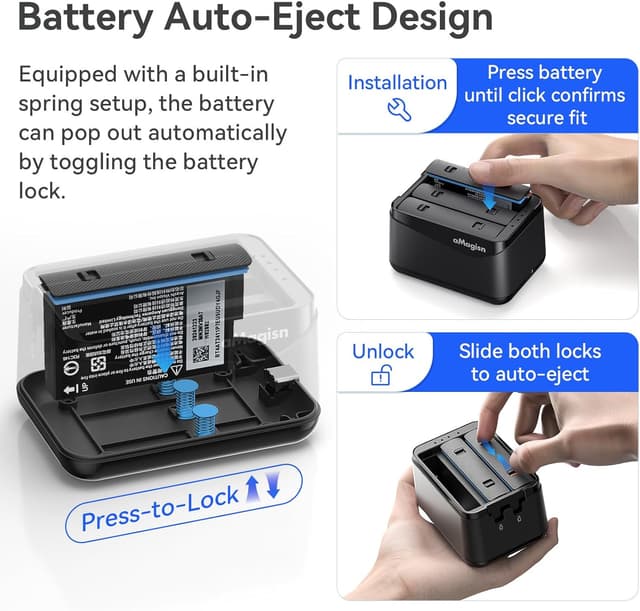 Thumbnail 5 de Ladegerät für Insta360 X5 mit 3 Fächern