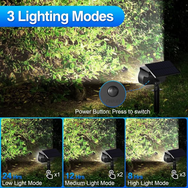 Detalle 1 de Solar garden lights 108 LED, 800 lm