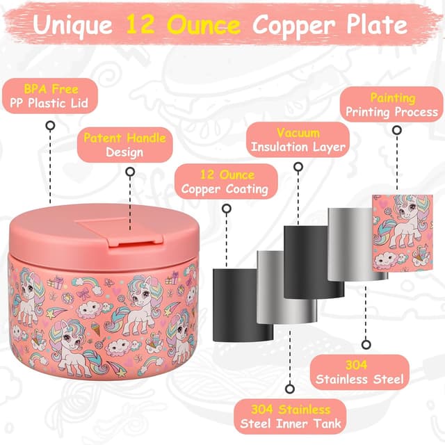 Detalle de Pawtong 12oz insulated food jar for lunches