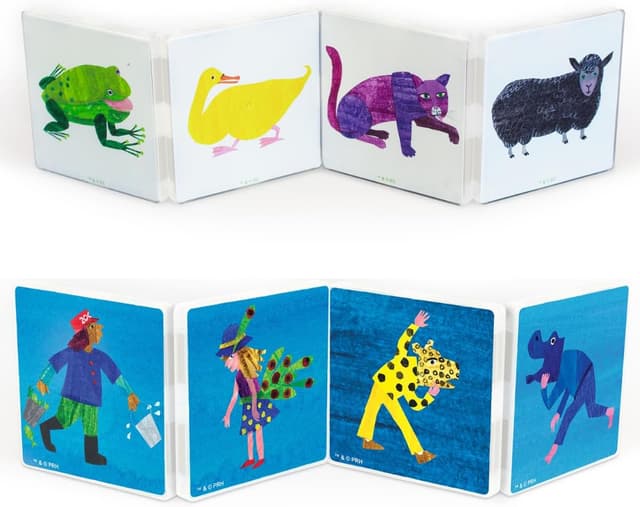 Detalle de CreateOn Eric Carle Brown Bear with Polar Bear Bonus Set Magnetic Tiles (24-Piece) — STEM Building Set for Kids Ages 3+