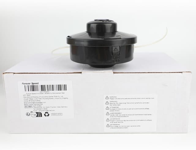 Detalle de Forever Speed Strimmer Heads Universal 6 Pack – Dual 2-Line Nylon Replacement Head (M10 x 1.25, LHF Bump Feed)