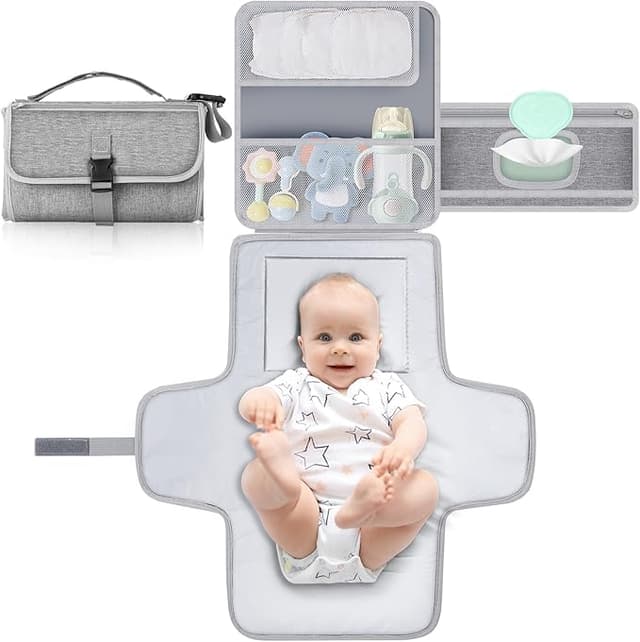 Imagen de Romon Cambiador Portátil para Bebé 🍼 Plegable, Impermeable y Reutilizable en OfertitasTOP