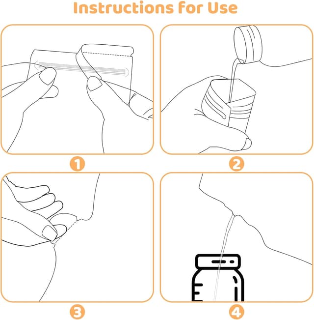 Detalle 2 de Breast milk storage bags 250ml, 100 pcs