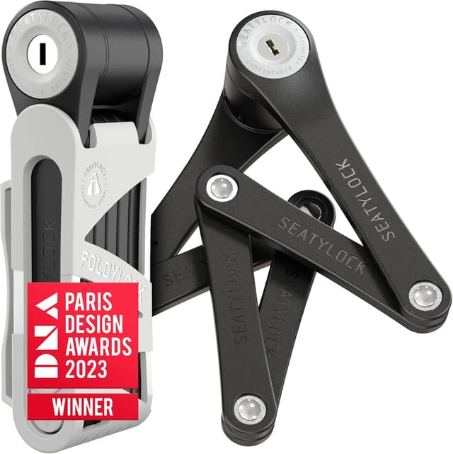 Detalle de Seatylock FoldyLock Mini Duo ant ivol pliable 2 chaînes pour vélo et trottinette électrique, 75 cm