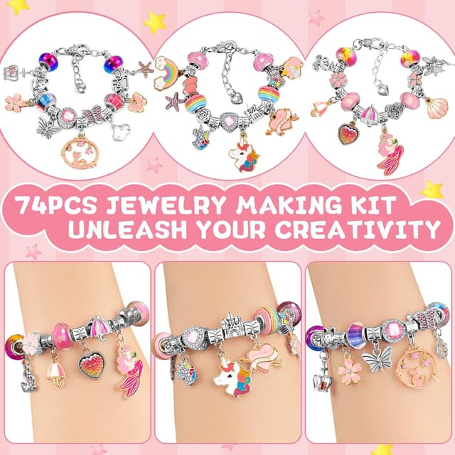 Thumbnail 5 de WEVOL Idee Regalo Bambina Kit Braccialetti 74 pezzi