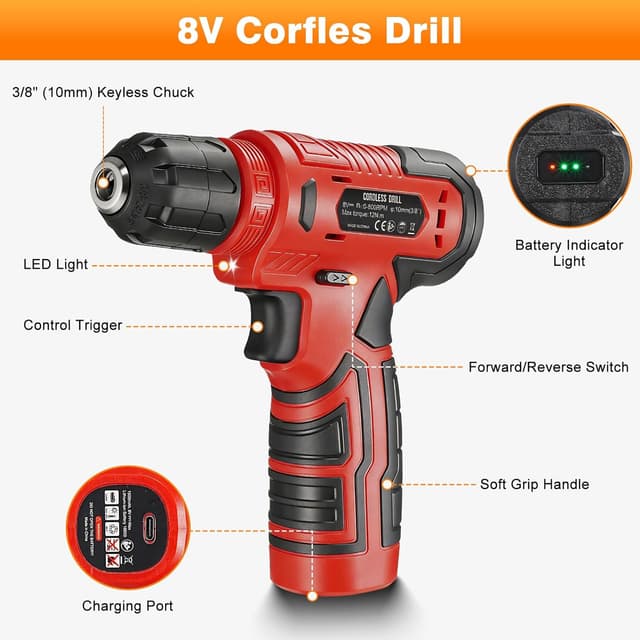 Thumbnail 2 de Set utensili 233 pezzi con trapano a batteria