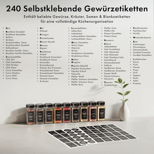 Thumbnail 4 de EDELHAUS Gewürzgläser Eckig Set 120ml
