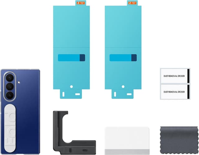 Detalle de Samsung Clear Grip Case Cover trasparente con cinturino per Galaxy Z Fold7 e 2 pellicole anti-riflesso