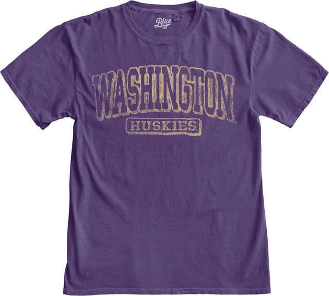 Detalle 2 de Blue 84 NCAA Washington Huskies Unisex Vintage Team Color Dyed Ringspun T-Shirt