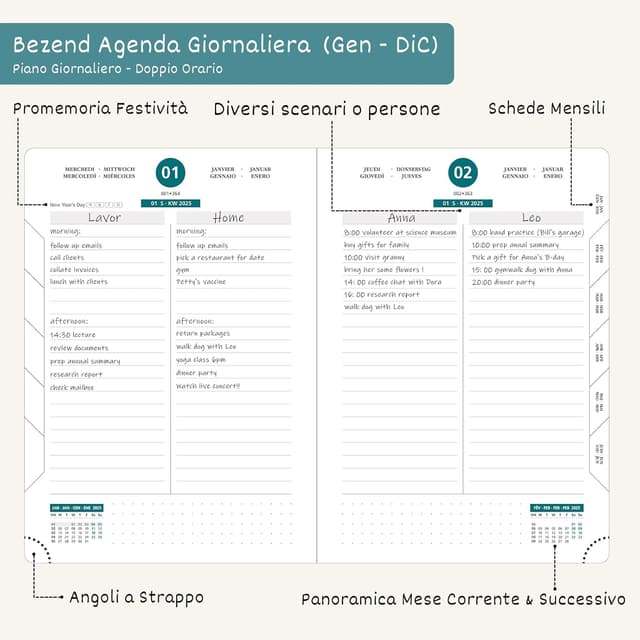 Thumbnail 2 de BEZEND Agenda 2026 Giornaliera A5