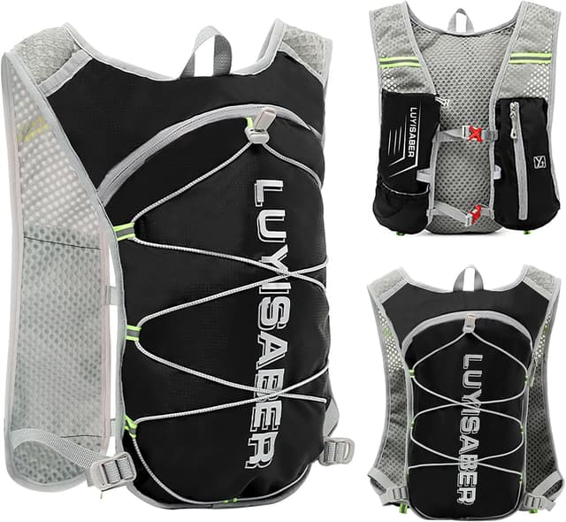 Detalle de Flintronic 2,5L sac à dos d’hydratation pour course et vélo, ultraléger, bretelles ajustables et bandes réfléchissantes