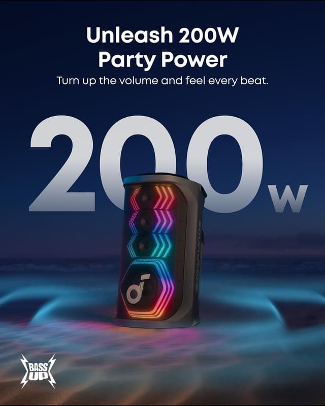 Detalle de soundcore Rave 3S 200W Party Speaker 📢