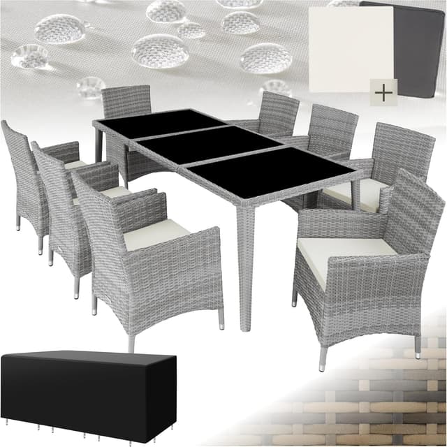 Imagen de tectake® Conjunto Jardín Ratán 8 sillas en OfertitasTOP