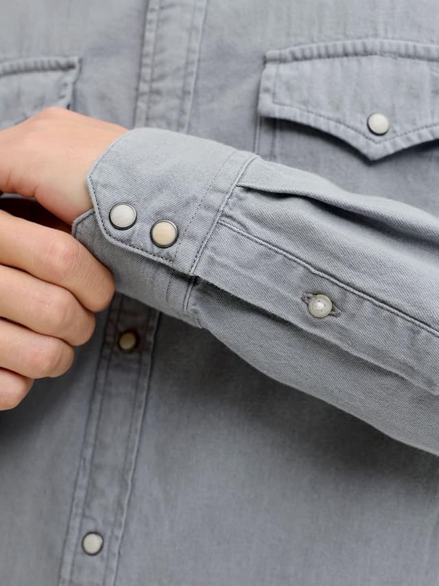 Detalle 2 de Jack & Jones S Jjesheridan Shirt L/S: camicia in jeans uomo