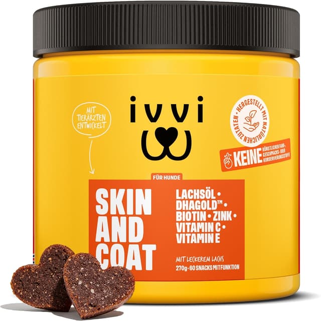 Detalle de ivvi Skin & Coat Omega 3 60 Snacks