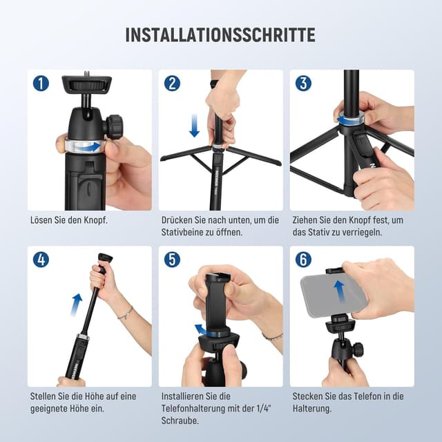 Thumbnail 6 de NEEWER TS05 Stativ 160 cm