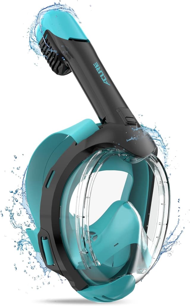 Detalle de ACURE Kinder-Schnorchelmaske mit Vollgesicht: CO₂-sicheres Atemsystem (für 3–8 Jahre)