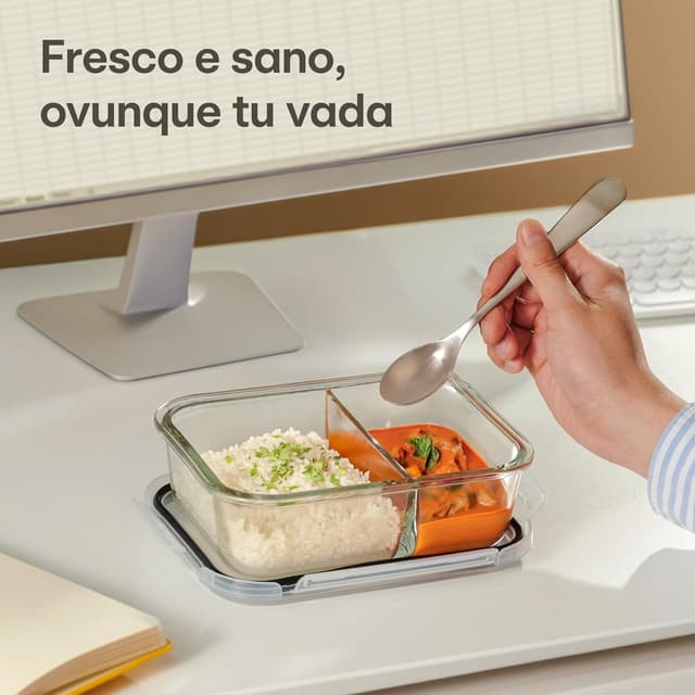 Thumbnail 6 de Praknu Meal Prep cont3 contenitori in vetro 2 pezzi