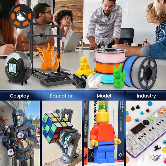 Thumbnail 8 de SUNLU Filamento PLA+ 1.75 mm, Alta resistencia en negro 🖤