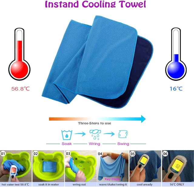Thumbnail 4 de VAKKI Cooling Towel ice-cold sports towel 🧣