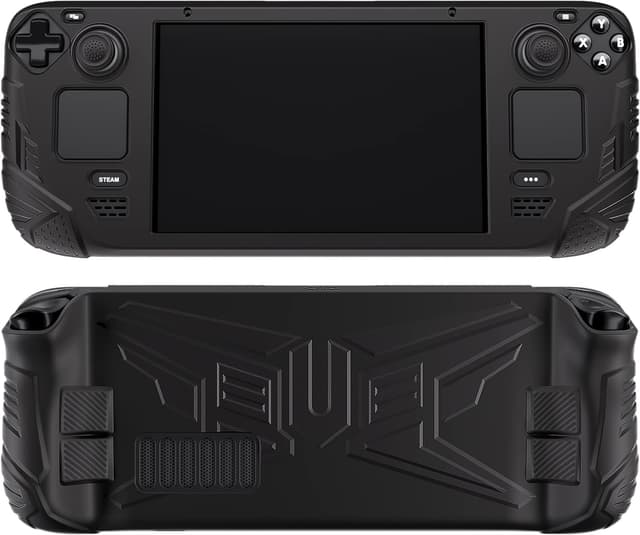 Detalle de PlayVital Silicone Case for Steam Deck: Enhanced Grip Black