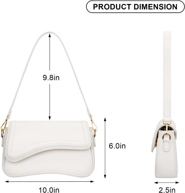Detalle de KKXIU Small Shoulder Bag for Women (Convertible Clutch/Hobo Underarm Purse)