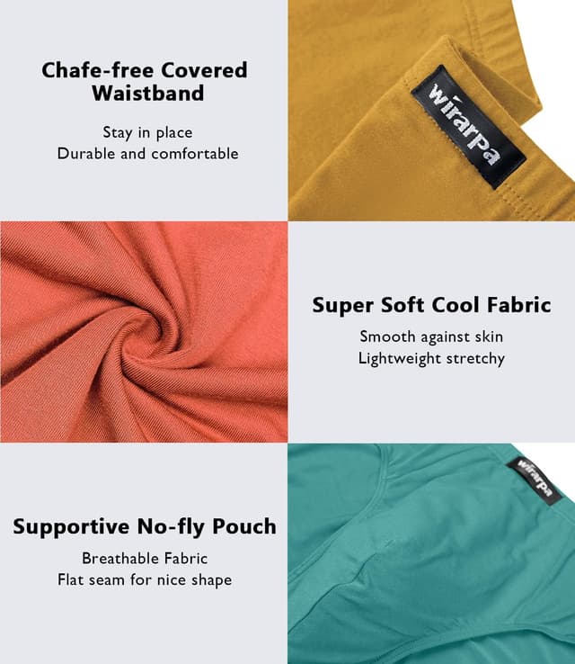 Detalle de wirarpa Herren-Slip aus Microfaser (S–XXXL) – bequeme Unterhosen mit elastischem Bund