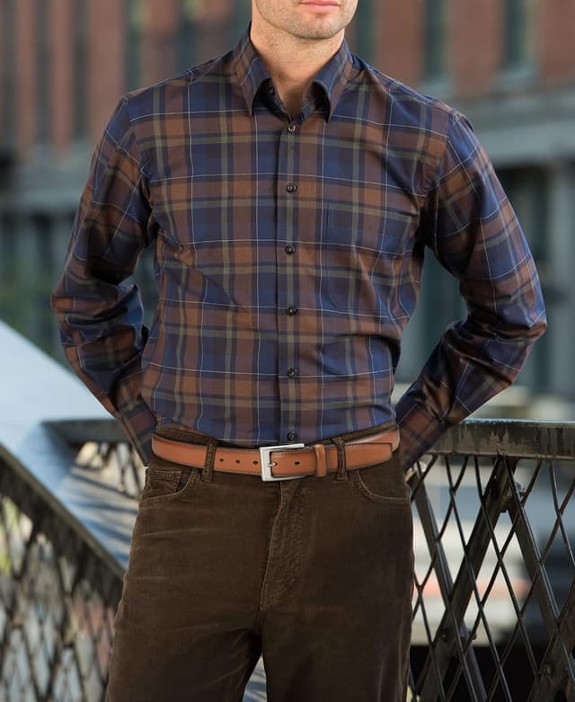 Detalle de CHAOREN Leather Belts for Men – 1 1/8" leather belt for suits and smart casual