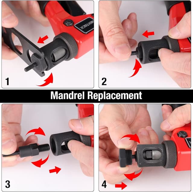 Thumbnail 5 de NEXTACK NT600 Rivet Nut Tool Kit 8" 🛠