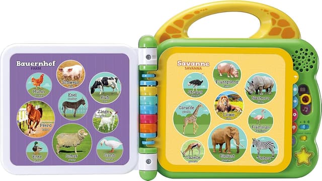 Detalle 2 de Vtech Baby Mein 100-Wörter-Buch Tiere (80-609544) – interaktives Bildwörterbuch für erste Tierwörter