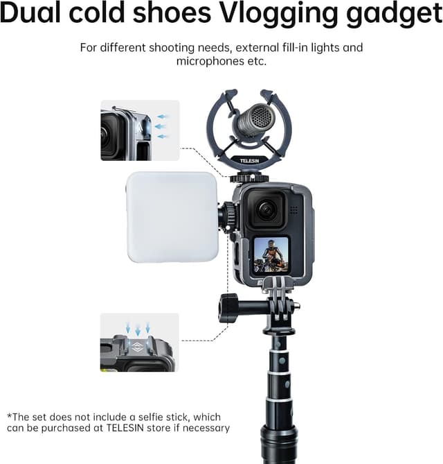 Thumbnail 4 de TELESIN Vertikales GoPro-Käfiggehäuse 80 g