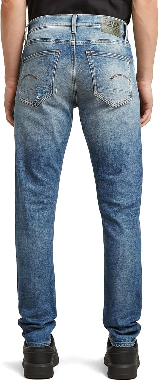 Detalle 2 de G-Star Herren 3301 Slim Jeans mit Knopfverschluss und 5 Taschen