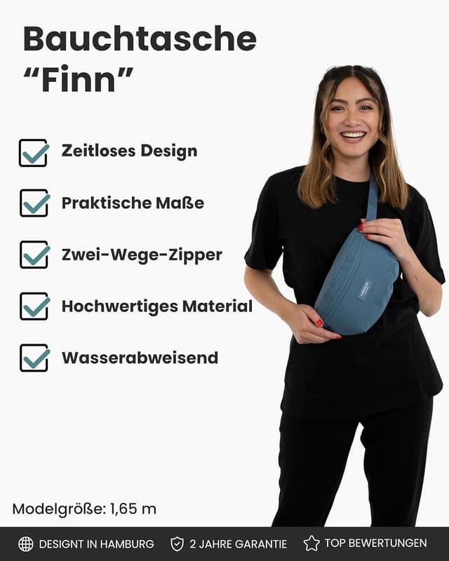 Detalle 2 de LARKSON Finn Bauchtasche 3 Liter Blau