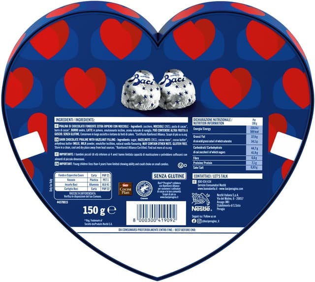 Thumbnail 3 de BACI PERUGINA Classico Maxi Cuore 150g 🍫