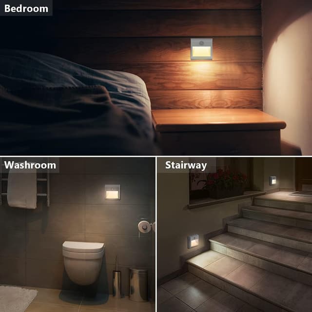 Thumbnail 6 de Batteriebetriebenes Nachtlicht mit Bewegungsmelder (2er-Set) – 3 Modi AUTO/AUS/EIN, natürliches Weiß