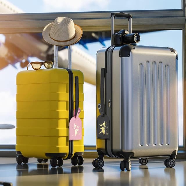 Thumbnail 6 de Flintronic – Lot de 2 étiquettes de bagage PU Monsieur &, Madame avec housse de confidentialité