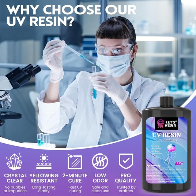 Thumbnail 4 de LET'S RESIN UV Resin Kit with Lamp 153Pcs Jewelry Making Kit 💎🎨