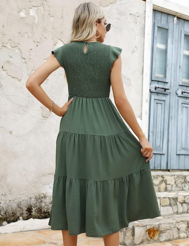 Detalle de CMTOP Sommerkleid Damen Maxikleid für Sommer