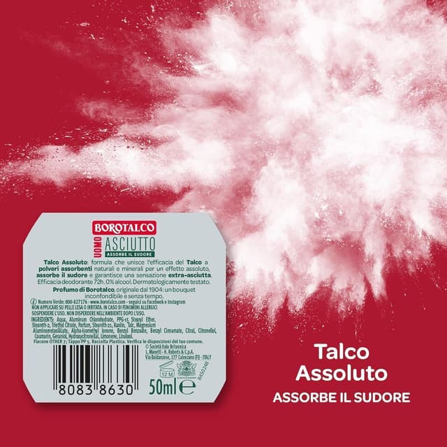 Detalle 2 de Borotalco Deodorante Uomo Roll-On Asciutto 72h