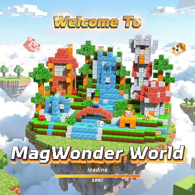 Detalle 2 de Pourbibi Magnetische Bausteine 108 Teile 🧩