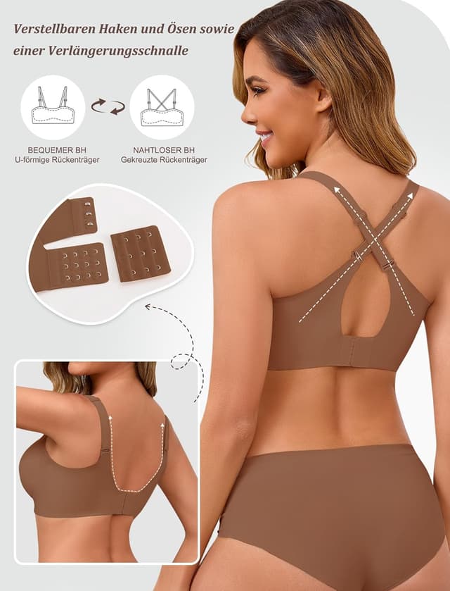 Detalle 1 de Vtelor nahtloser Bügelloser BH mit V-Ausschnitt