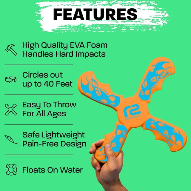 Detalle de Boomerang for Kids EVA Foam — Easter, Valentine’s & Birthday Gift Outdoor Toy