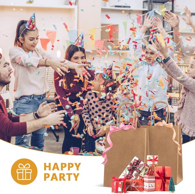 Detalle 2 de HAUSPROFI kraft paper bags 130gsm 27x21x11cm