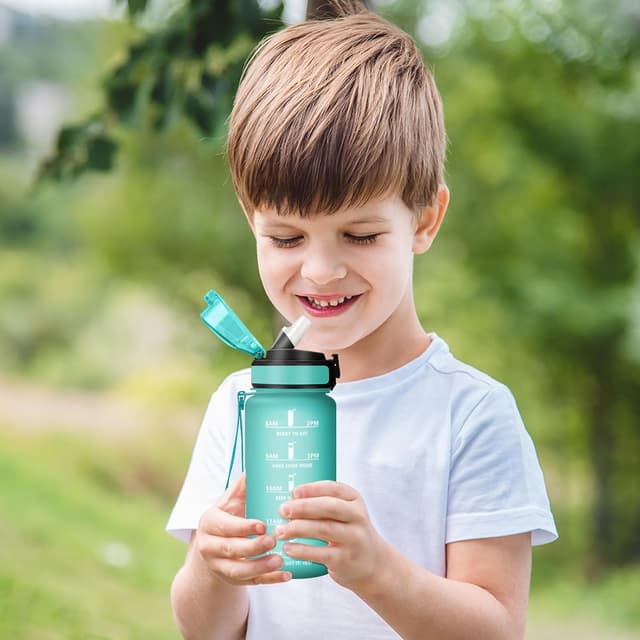 Thumbnail 6 de JAPORIA Borraccia 500 ml con cannuccia, marcatori temporali e tracolla