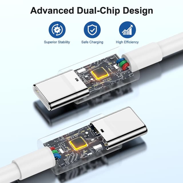 Detalle de USB C to USB C 60W 2m charging cable